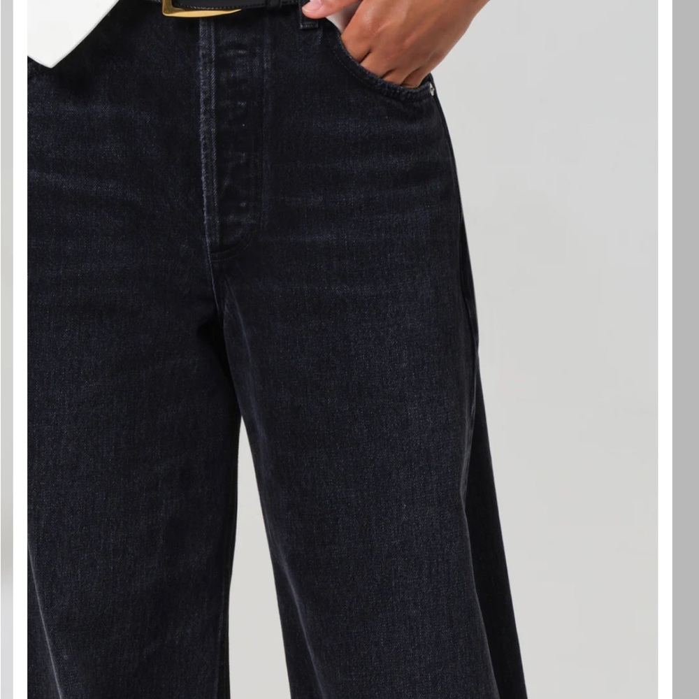 Citizens Of Humanity Black Wide Leg Jeans - Picture 6 of 16